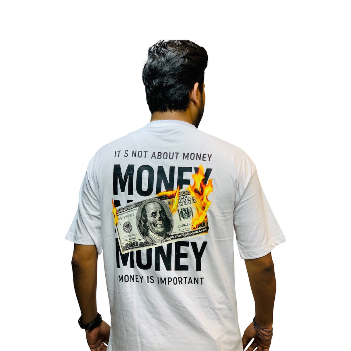 Money Is Important printed drop shoulder t-shirt - photo 2 | OutFitT Sylhet
