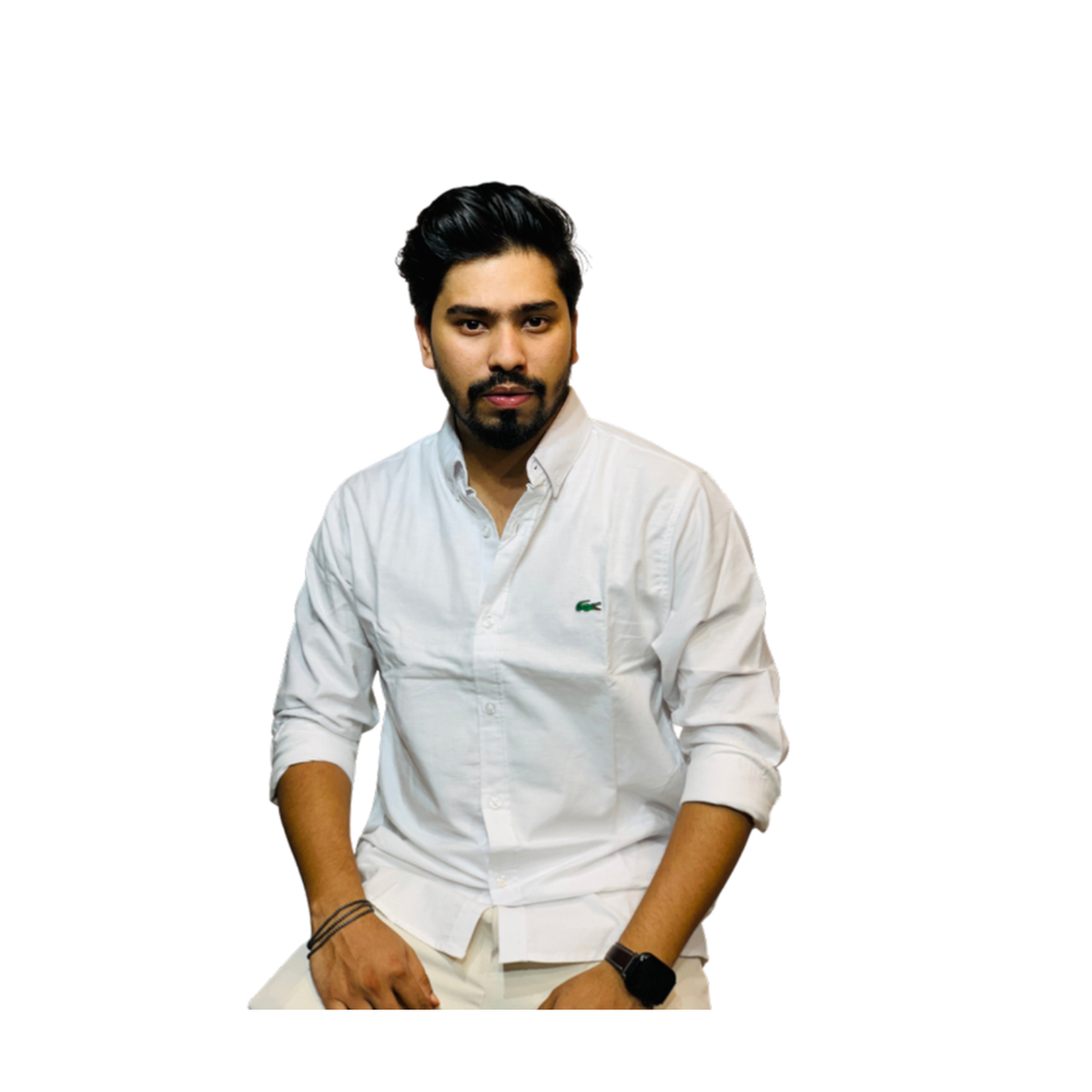 Lacoste White Casual Shirt - white background