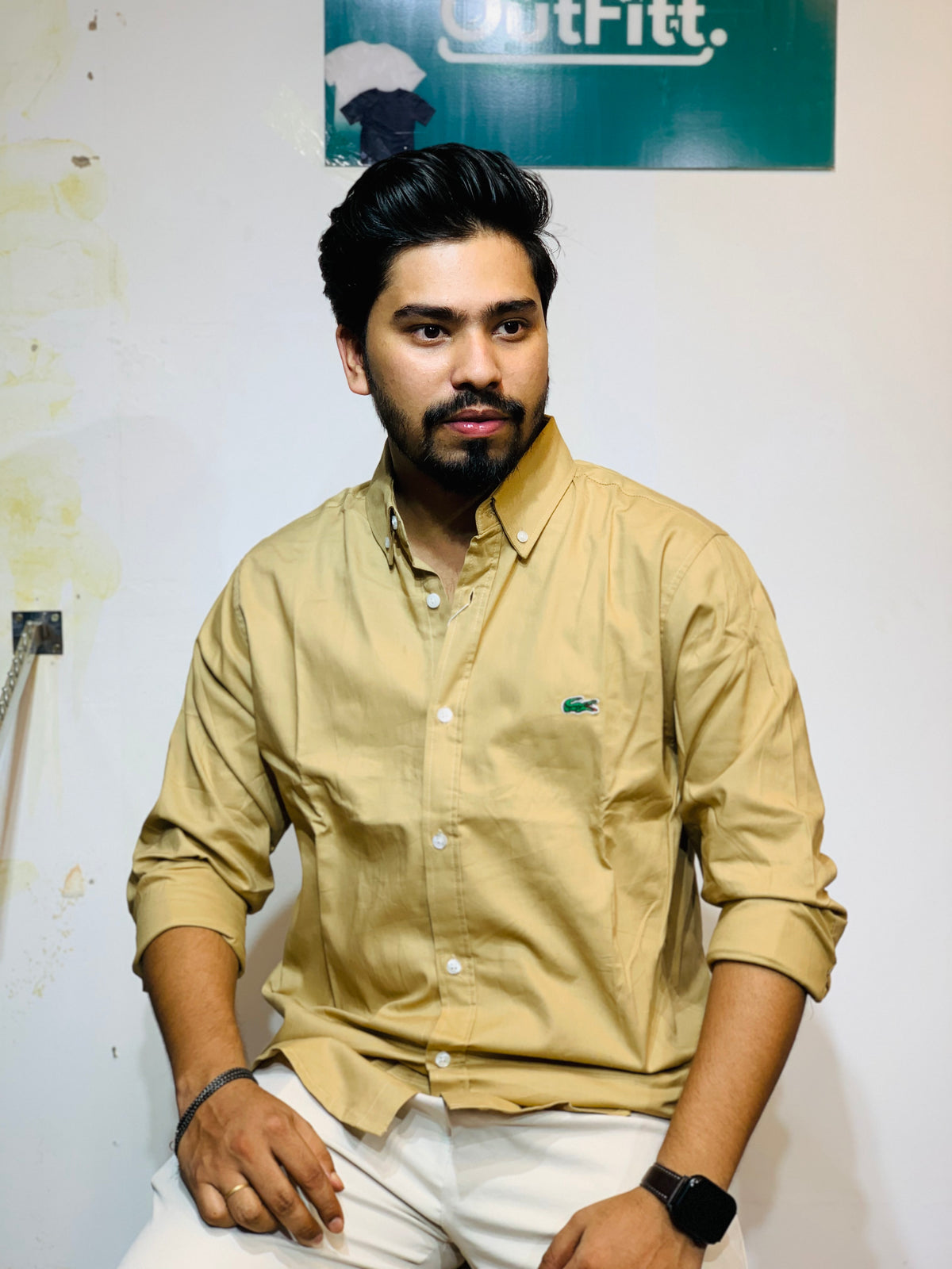 Lacoste Oxford shirt beige - photo 2 | OutFitT Sylhet