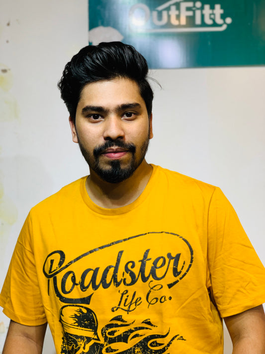 Roadstar original yellow t-shirt for men | OutFitT Sylhet