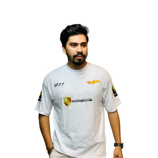 Porsche 911 printed drop shoulder t-shirt | OutFitT Sylhet