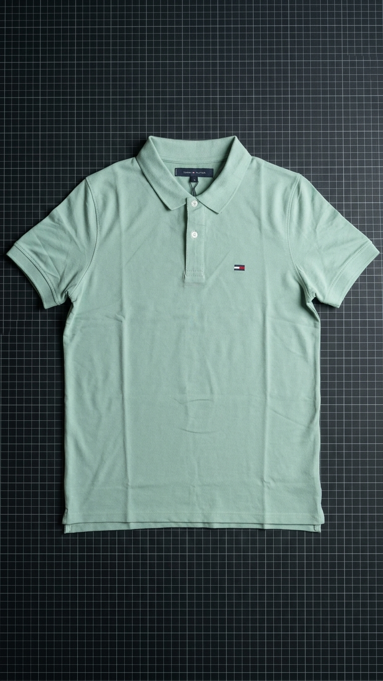 Tommy Hilfiger-Inspired Light Mint Green Polo Shirt | Men’s Polo