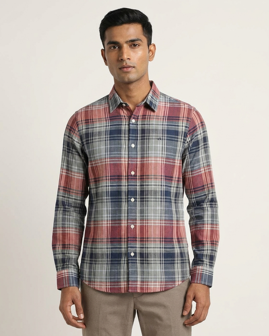 Calvin Klein ramie cotton check shirt for men | OutFitT Sylhet