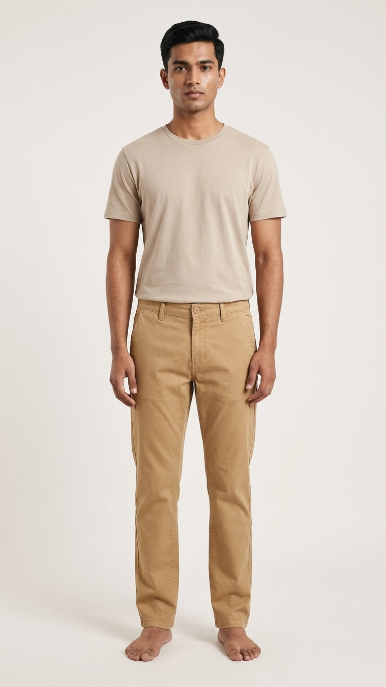 American Eagle-Inspired Twill Pant Khaki – Slim Straight Fit