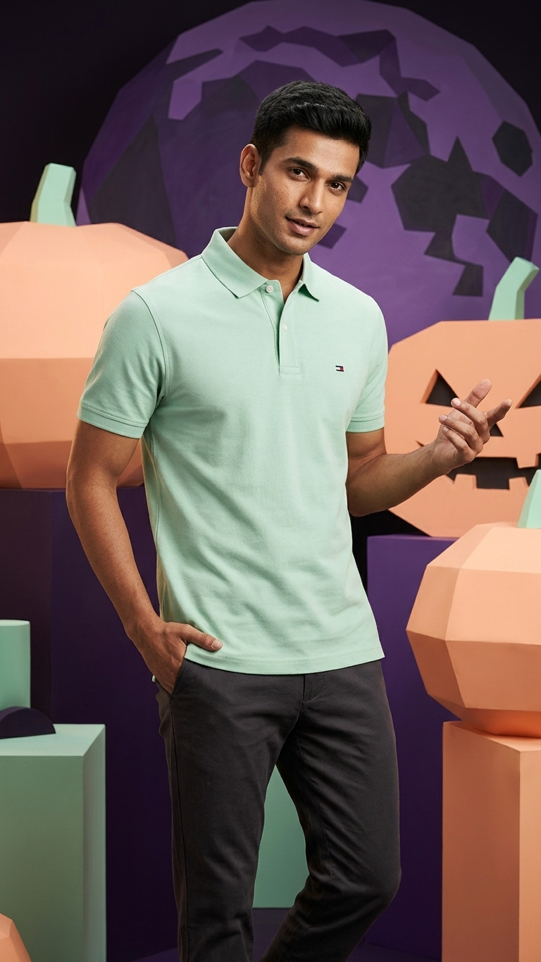 Tommy Hilfiger-Inspired Light Mint Green Polo Shirt | Men’s Polo